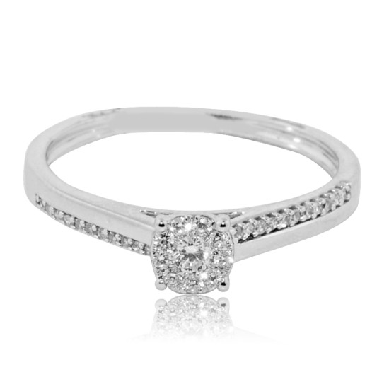 Diamond Engagement Ring 0.15cttw 10K White Gold Promise Ringdo 34403815